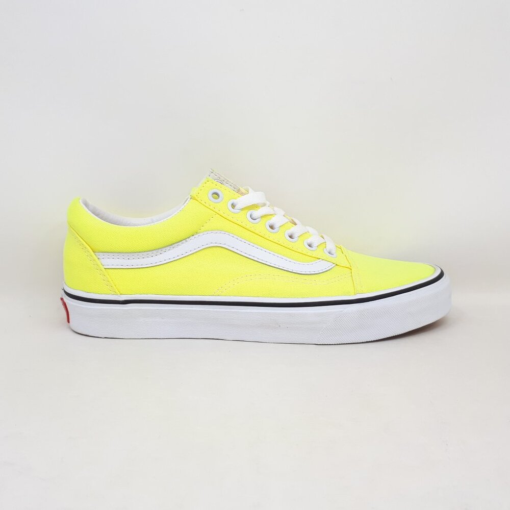 Vans Old Skool Skate Authentic Shoe Sneaker Lemon Yellow White Mens 7 Womens 8.5